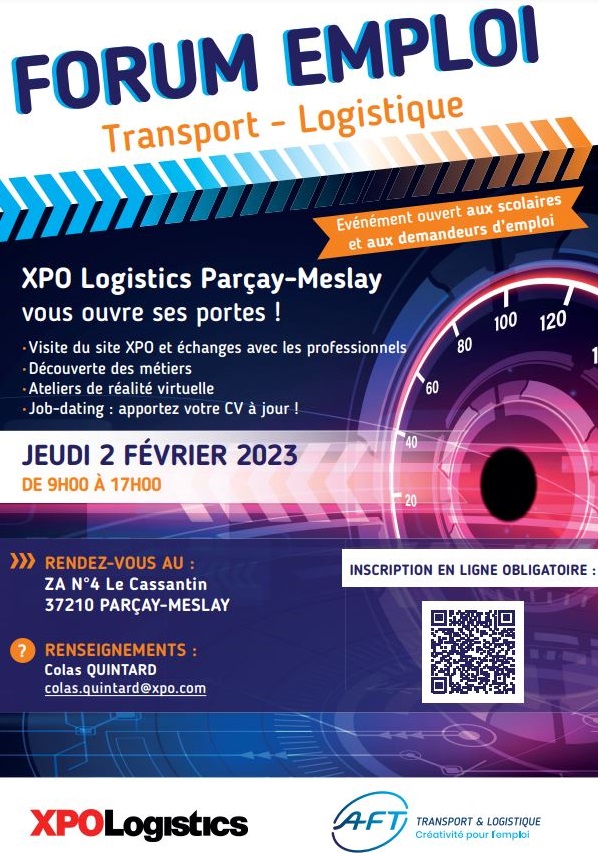 XPO Logistics Parçay Meslay Forum Emploi TransportLogistique AFT